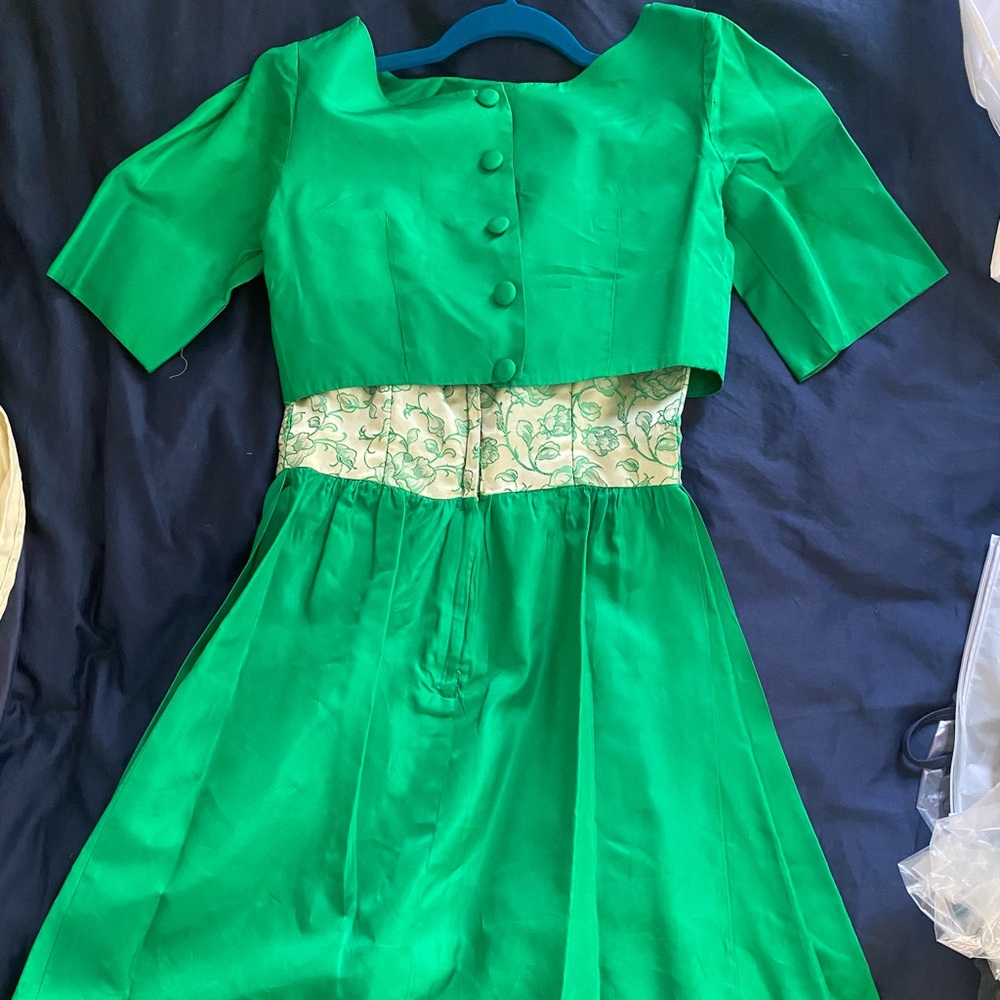 Vintage sleeveless dress with cropped bolero-style jacket - Picture 3 of 6